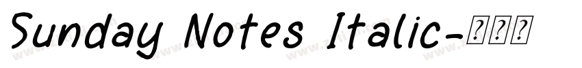 Sunday Notes Italic字体转换
